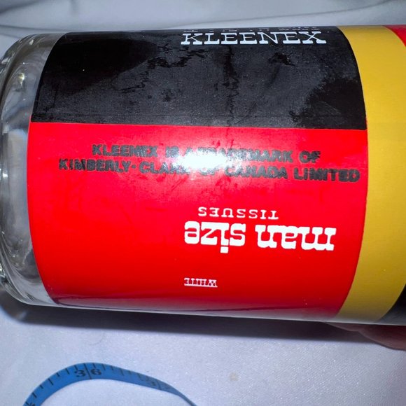 Vintage Kleenex Brand Promotional Glass Tumblers Drinking Glasses x2 Retro - Picture 7 of 14